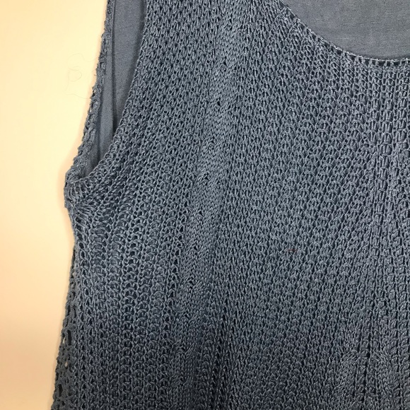 Crochet layered Tunic Dress Made in Italy Lagenlook 7/8 - Picture 5 of 6